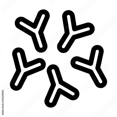 Bifidobacterium probiotics icon outline set sign