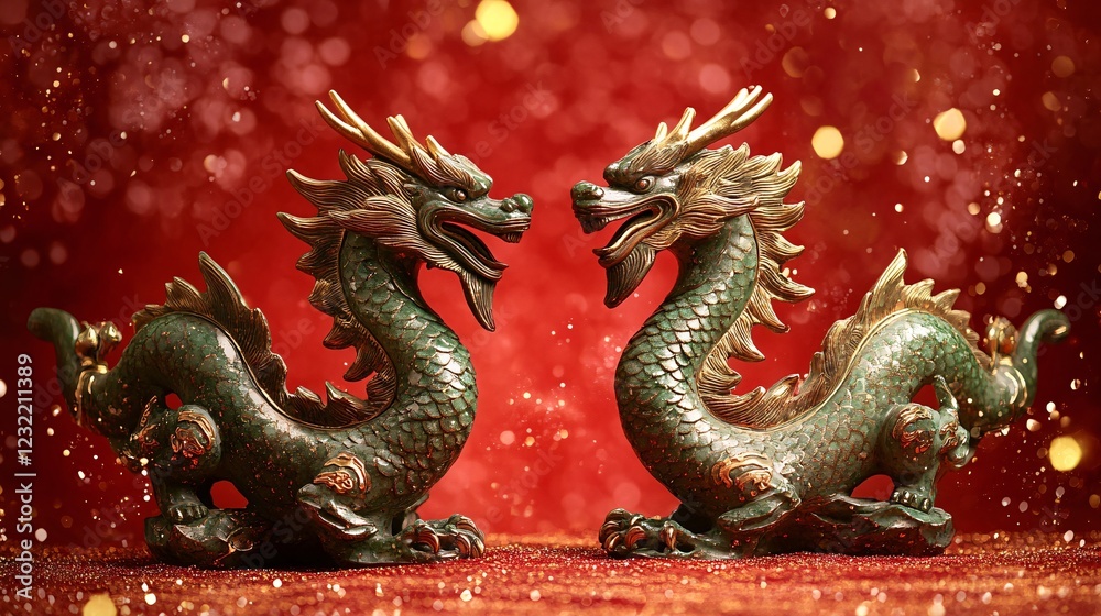 Fototapeta premium chinese dragon statue