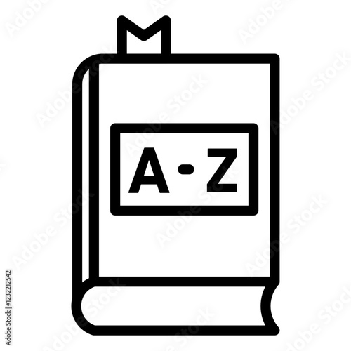 Dictionaries icon outline set sign