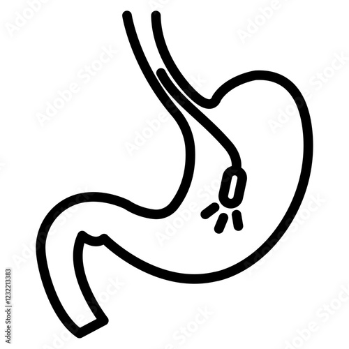 Endoscopy icon outline set sign
