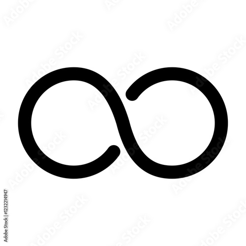 Infinity icon outline set sign