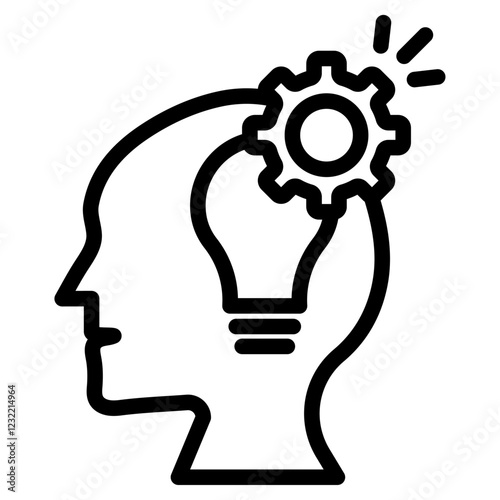 Innovation icon outline set sign
