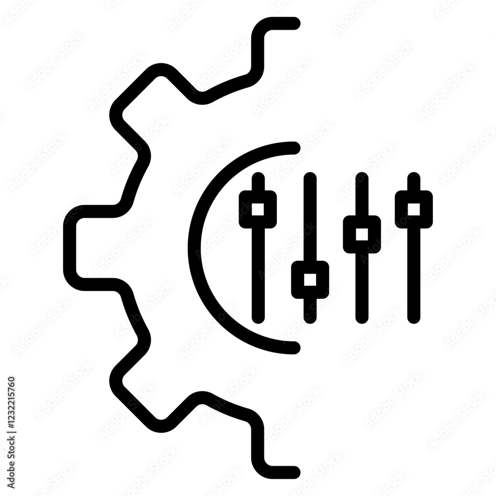 Mass customization icon outline set sign Mass customization icon outline set sign
