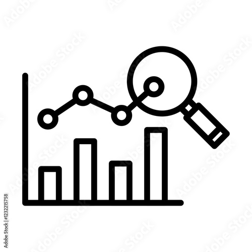 Market prediction icon outline set sign