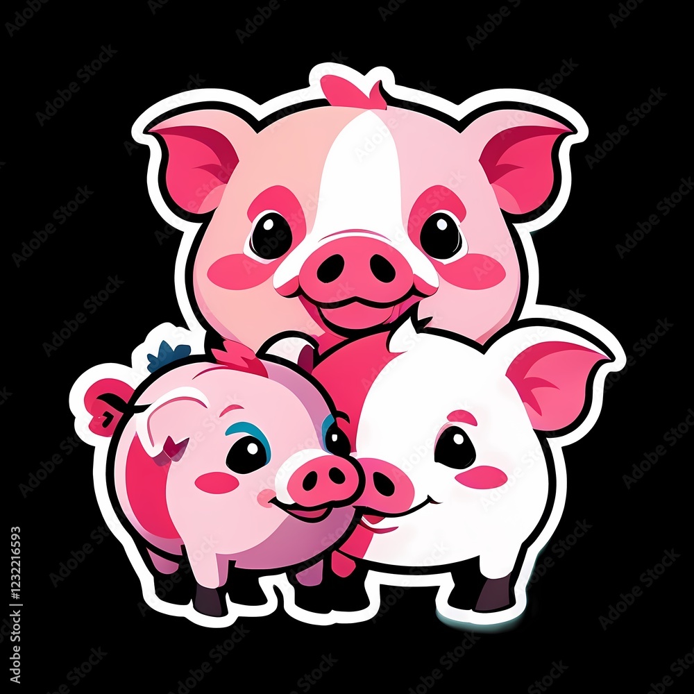 pig with a heart pig with a heart