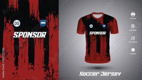 Soccer jersey design for sublimation
