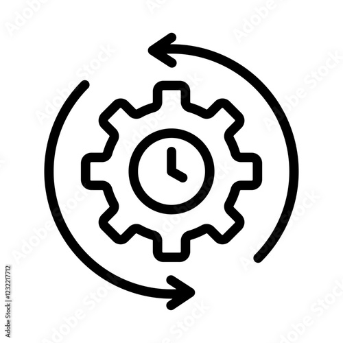 Productivity and efficiency icon outline set sign