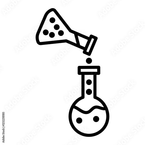 Science icon outline set sign