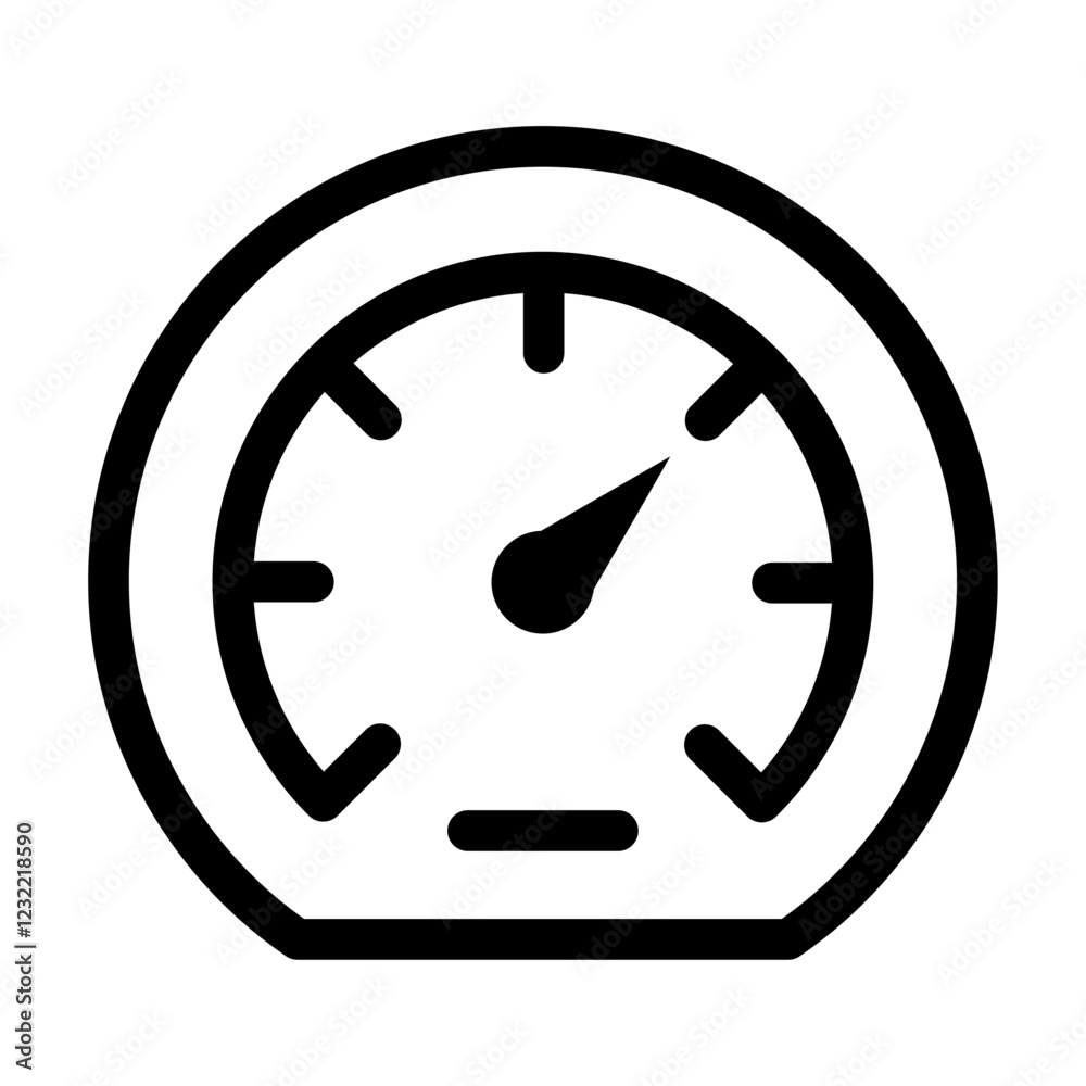 Speedometer icon outline set sign Speedometer icon outline set sign