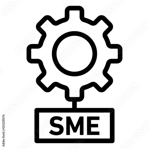 SME icon outline set sign