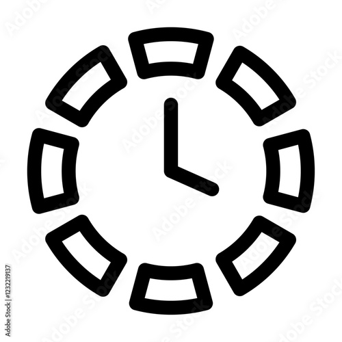 Time icon outline set sign