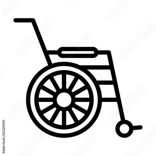 Wheelchair icon outline set sign