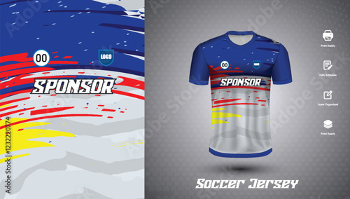 Soccer jersey design for sublimation