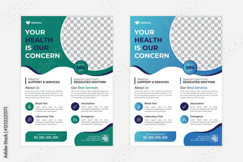 Creative medial poster and flyer template design