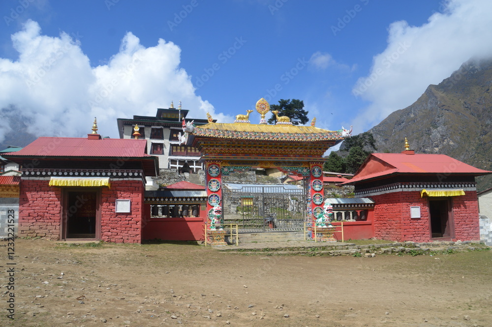 The beautiful scenery along the Everest Base Camp Trek in the Khumbu Valley, Nepal