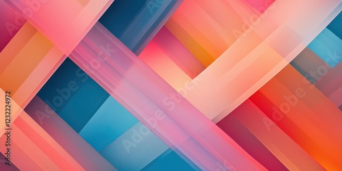 Vibrant abstract pattern with colorful layered lines and shapes.