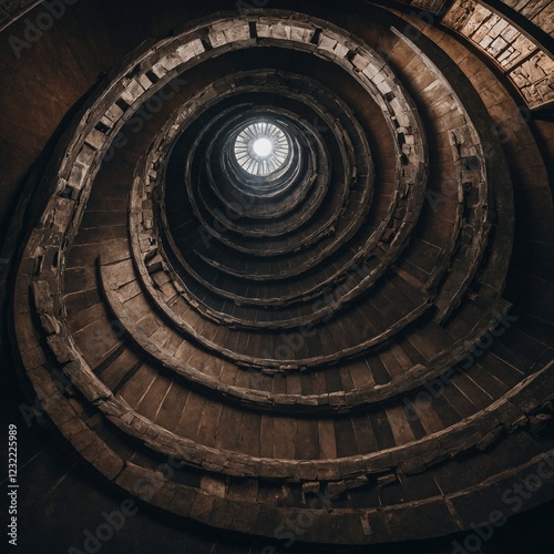 A spiral-shaped tower with no stairs