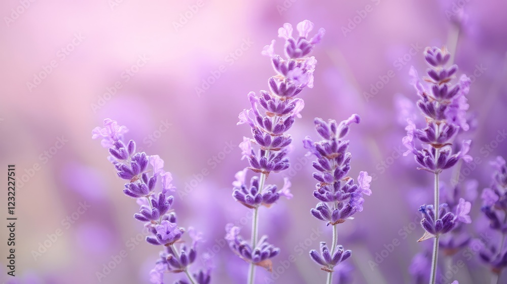 Obraz premium A serene pastel lavender background with delicate streaks of soft white, evoking a peaceful and calm environment.