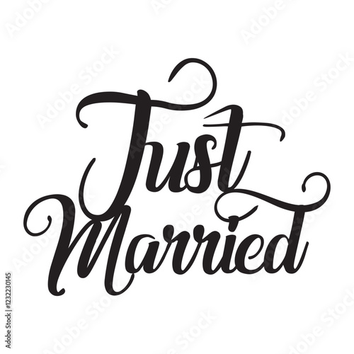 Just married sign design swirl laser cut