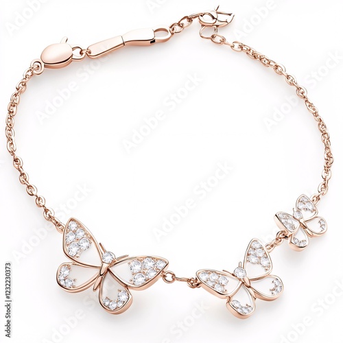 Wallpaper Mural silver necklace isolated on white Torontodigital.ca