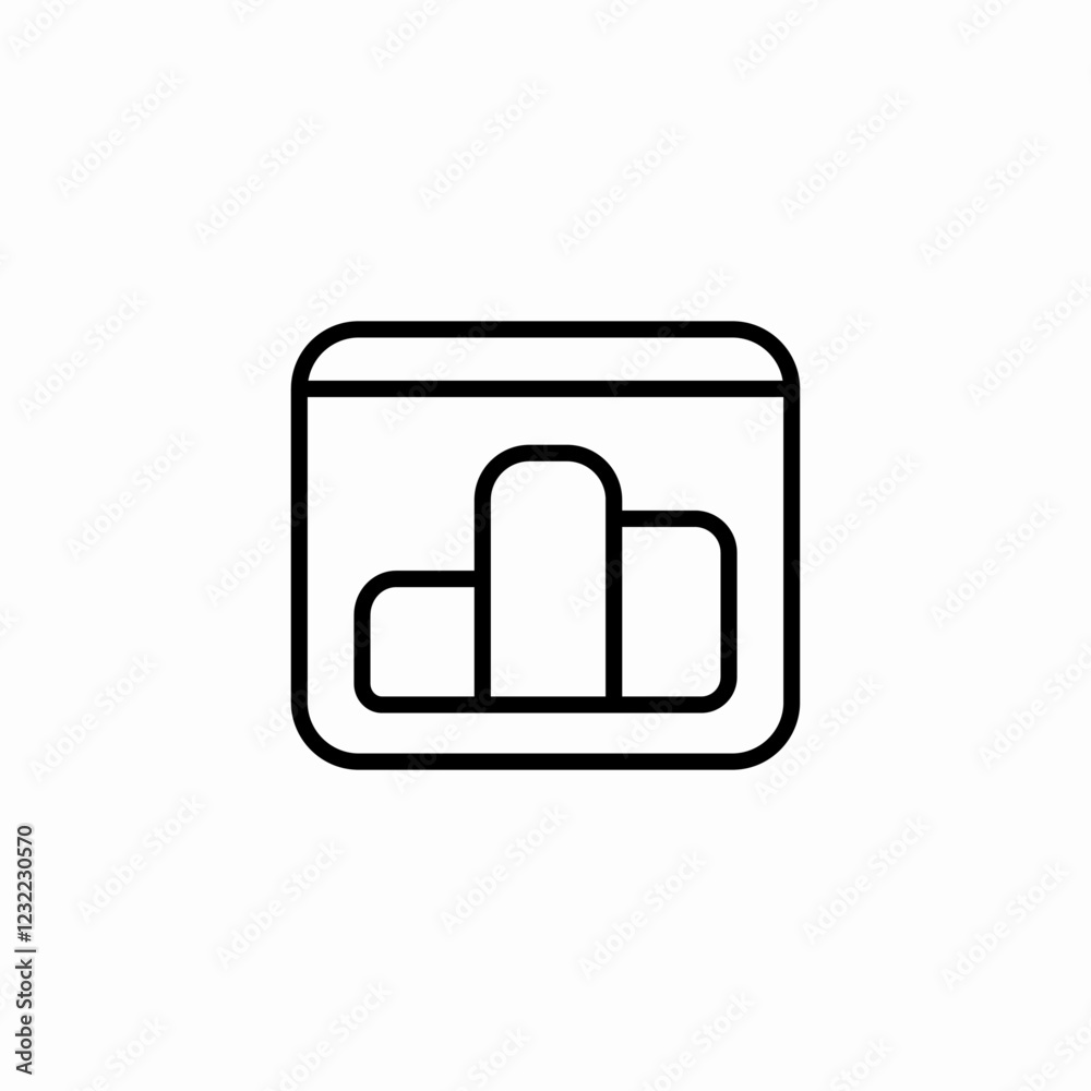 web bar statistics icon sign vector web bar statistics icon sign vector