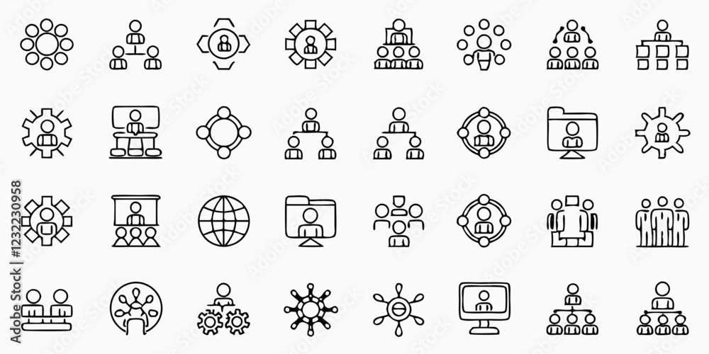 Business icons, teamwork symbols Business icons, teamwork symbols