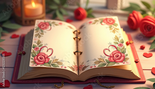 Valentine's Day card love diary