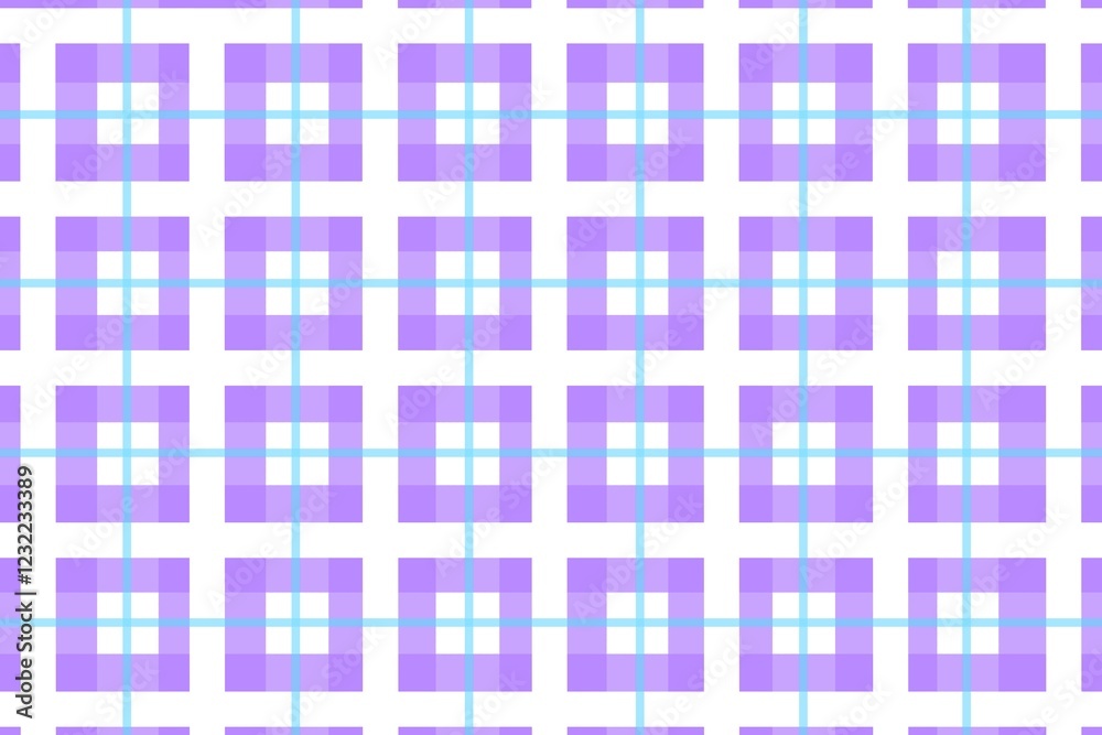 Purple plaid fabric, purple pattern, purple squares background, seamless pattern, tablecloth, plaid, blue and white checkered pattern, square pattern, background, wallpaper, fabric, textile, wrapping