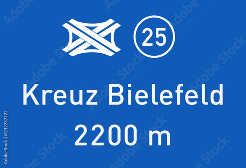 Autobahn A2, Autobahnkreuz Bielefeld, Ausfahrt 25, Nachbildung