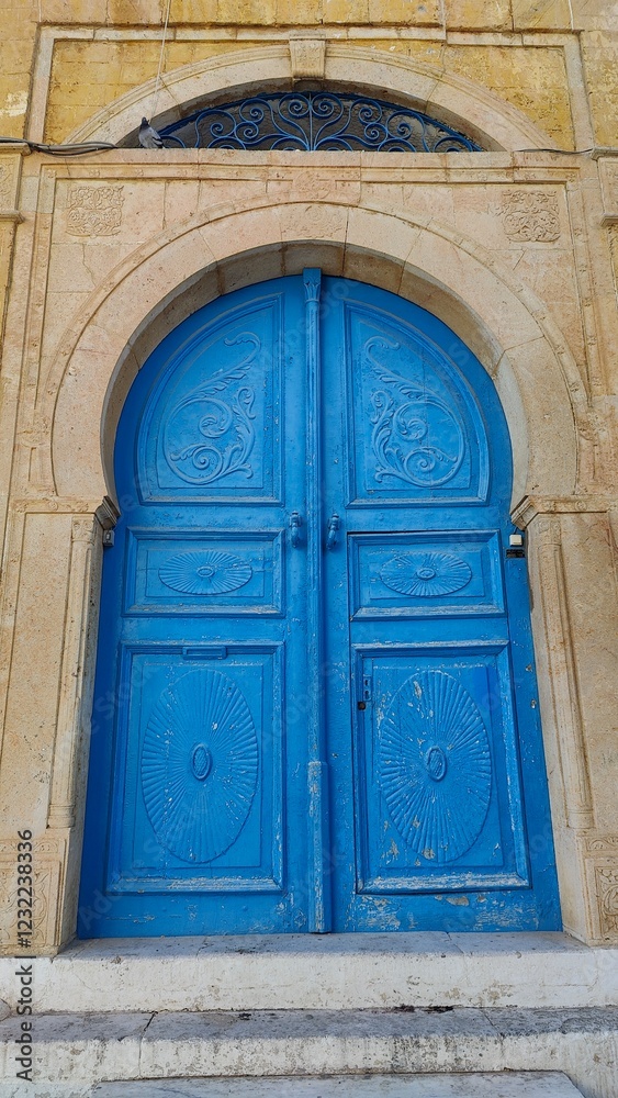 The stunning colourful doorways and arches around local homes in Tunisia, North Africa The stunning colourful doorways and arches around local homes in Tunisia, North Africa