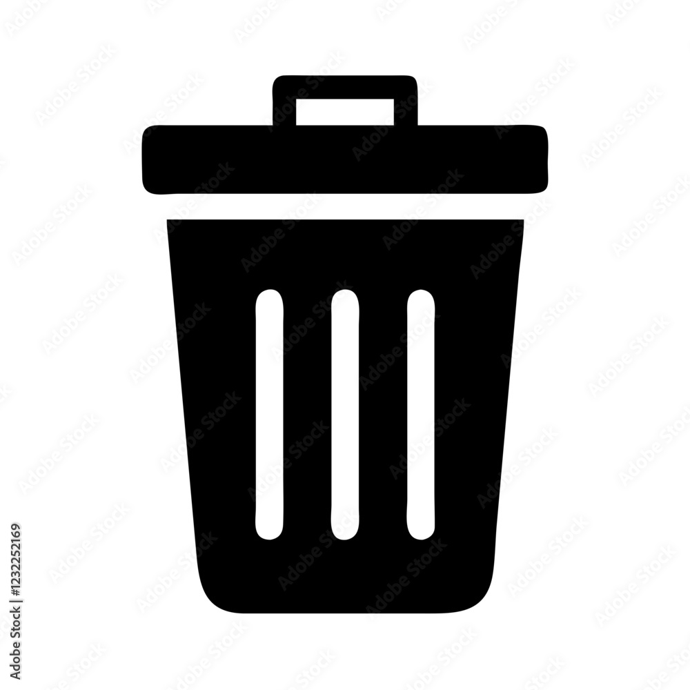 Garbage Can Symbol: Recycling and Waste Management Graphic Garbage Can Symbol: Recycling and Waste Management Graphic