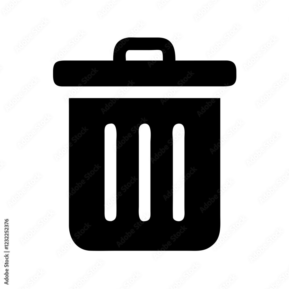 Garbage Can Symbol: Recycling and Waste Management Graphic Garbage Can Symbol: Recycling and Waste Management Graphic