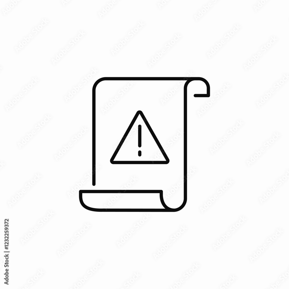 warning papyrus content icon sign vector warning papyrus content icon sign vector