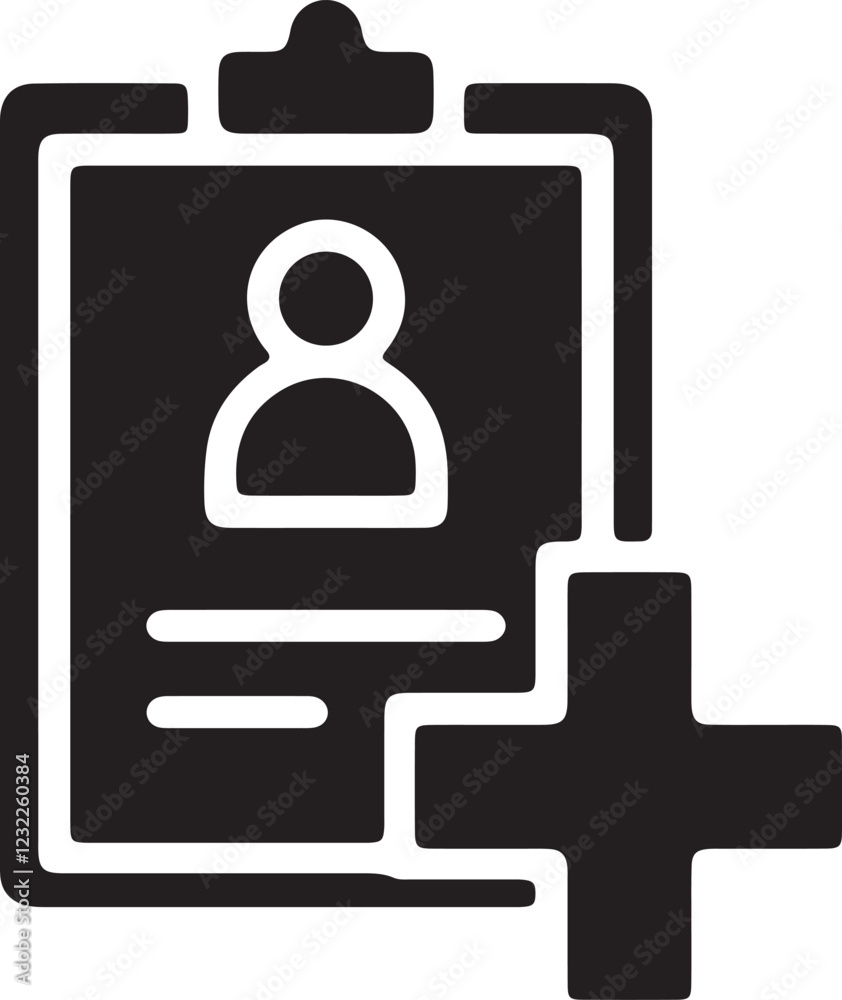 Illustration of a clipboard with a user adding something Illustration of a clipboard with a user adding something