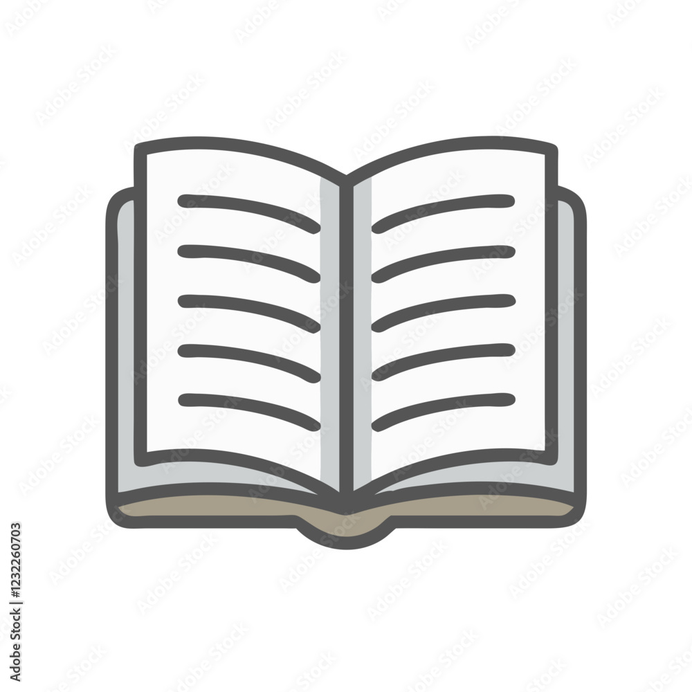 Minimalist Open Book Design in Vector Format Minimalist Open Book Design in Vector Format