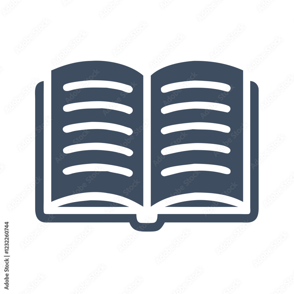 Minimalist Open Book Design in Vector Format Minimalist Open Book Design in Vector Format