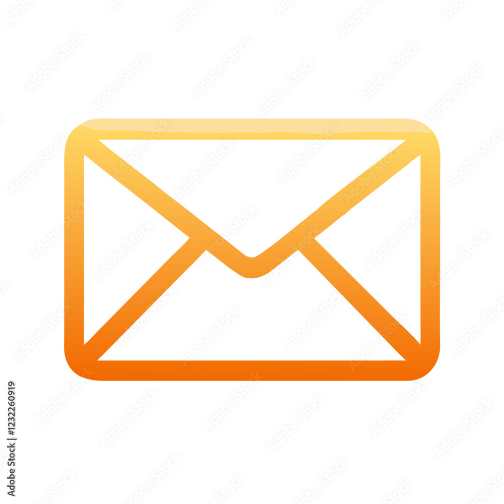 Stylized Open Envelope Vector with Letter Stylized Open Envelope Vector with Letter