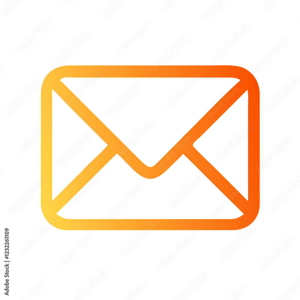 Stylized Open Envelope Vector with Letter Stylized Open Envelope Vector with Letter