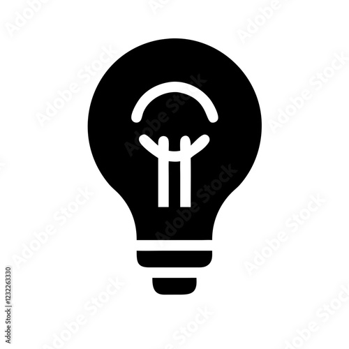 Bright Idea Lightbulb Illustration in Vector Format"