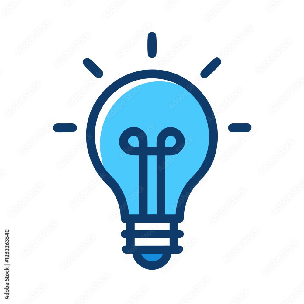 Energy and Innovation Symbol: Lightbulb Vector Icon Energy and Innovation Symbol: Lightbulb Vector Icon