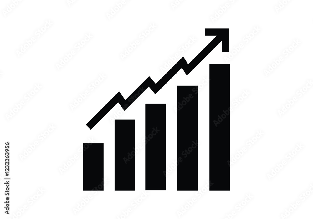 growth business graph showing profit and revenue increase with hovering arrow indicating positive market trends, market trends, graph growth business graph showing profit and revenue increase with hovering arrow indicating positive market trends, market trends, graph