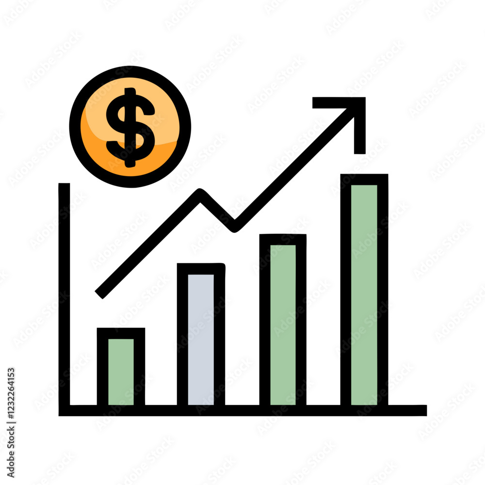 Chart Icon for Economic and Financial Analysis Vectors Chart Icon for Economic and Financial Analysis Vectors