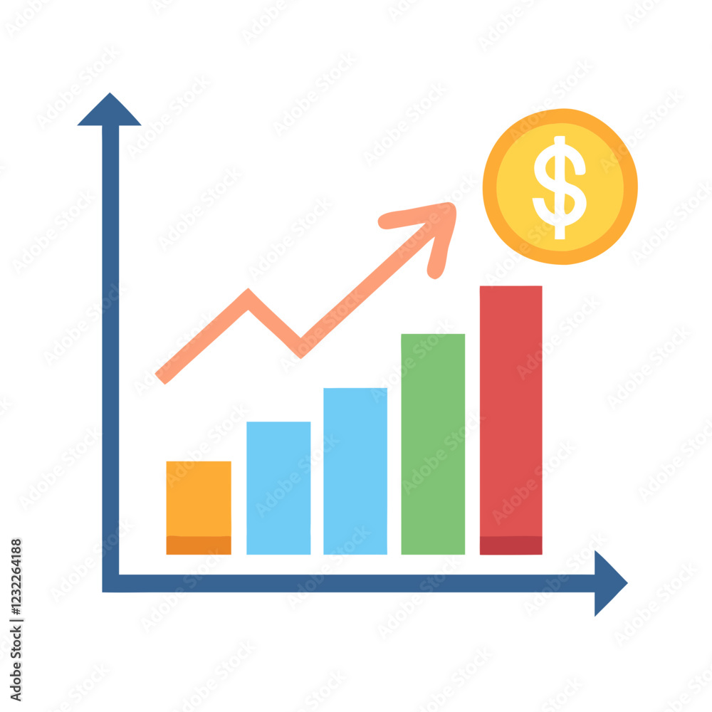 Chart Icon for Economic and Financial Analysis Vectors Chart Icon for Economic and Financial Analysis Vectors