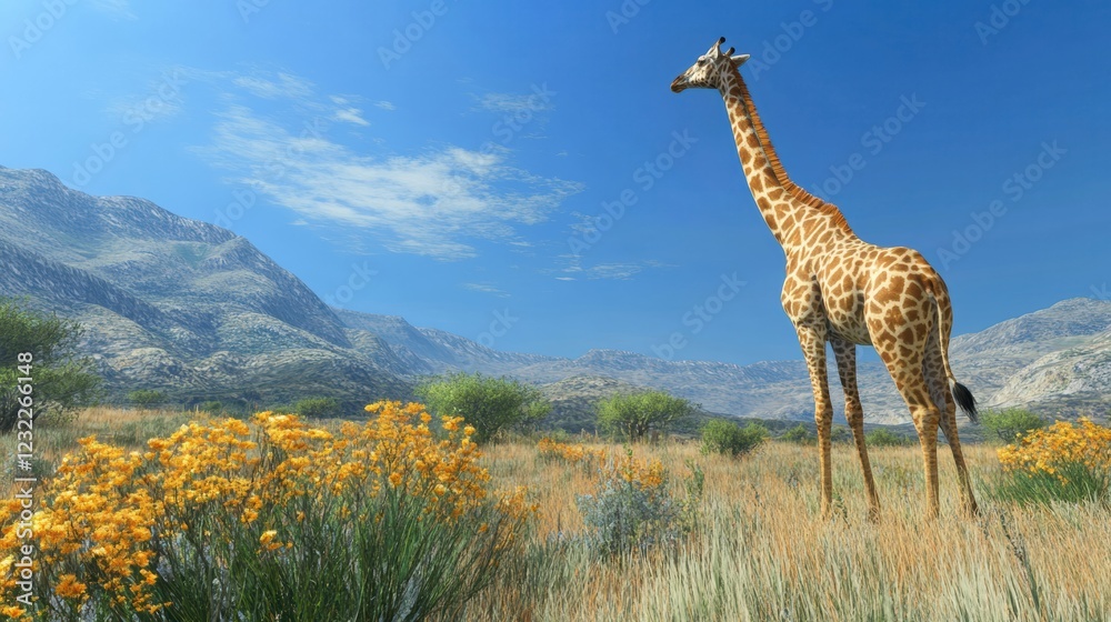Obraz premium Southern Giraffe Standing Tall Ultra HD