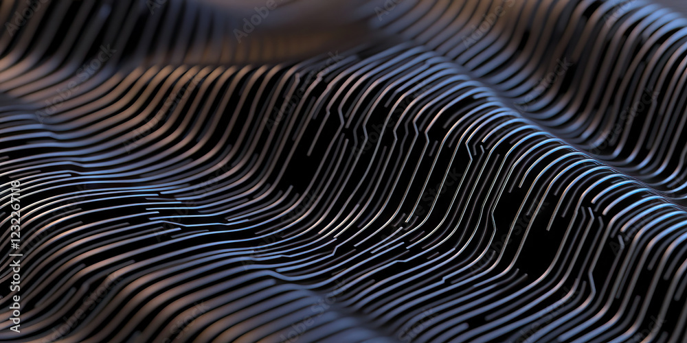 Abstract Wavy Circuit Pattern Abstract Wavy Circuit Pattern