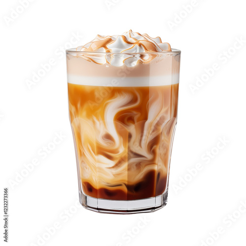 Wallpaper Mural iced caramel macchiato isolated on white background Torontodigital.ca