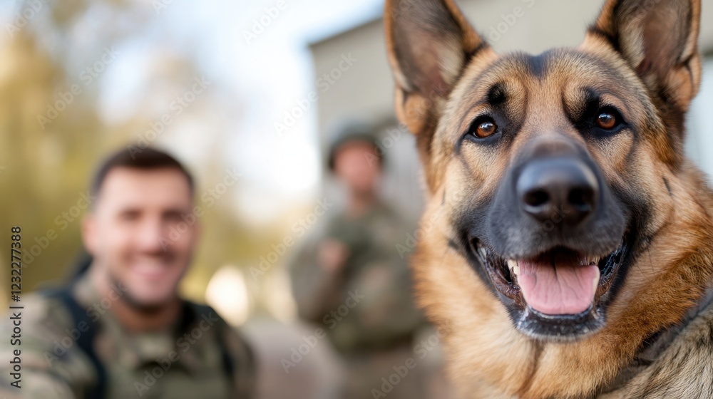 Bond of loyalty between a military dog and its devoted handler Bond of loyalty between a military dog and its devoted handler