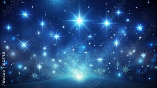Wallpaper Mural Dark Blue Night Sky with Glowing Stars, fantasy, blue, fantasy,blue,space,universe,galaxy,mysterious Torontodigital.ca