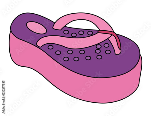Japanese shoes isolated on white background