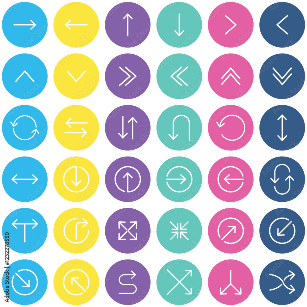 Arrow Flat Color Circle, icon design illustration
Arrow Flat Color Circle, icon design illustration